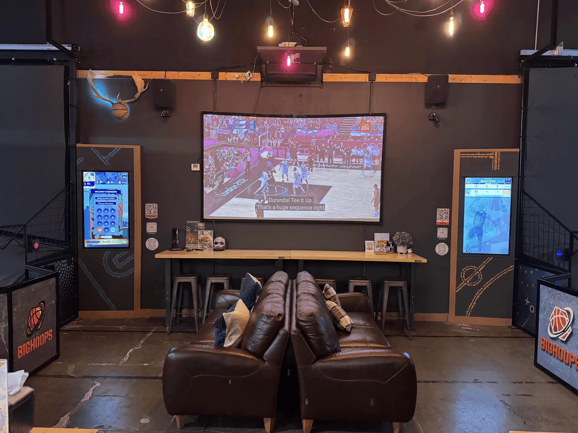 Projector screen at Bury the Hatchet